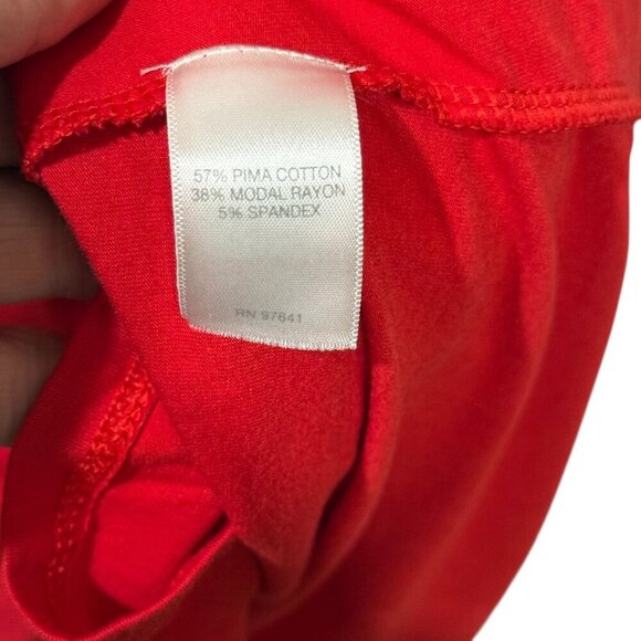 Sleeveless Red Button-Down Shirt Dress By J.Jill - Size M - Pima Cotton Blend - Picture 5 of 5